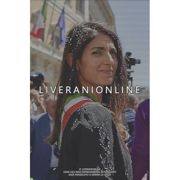 Presentazione della campagna di sensibilizzazione contro la violenza sulle donne \'... questo non Ã¨ amore\' - Roma 01.07.2016 - Piazza Montecitorio - nella foto: Virginia Raggi / Ph.Corradetti - AG ALDO LIVERANI SAS/ AGENZIA ALDO LIVERANI SAS Presentazione della campagna di sensibilizzazione contro la violenza sulle donne \' .... questo non e\' amore\' - Roma 01.07.2016