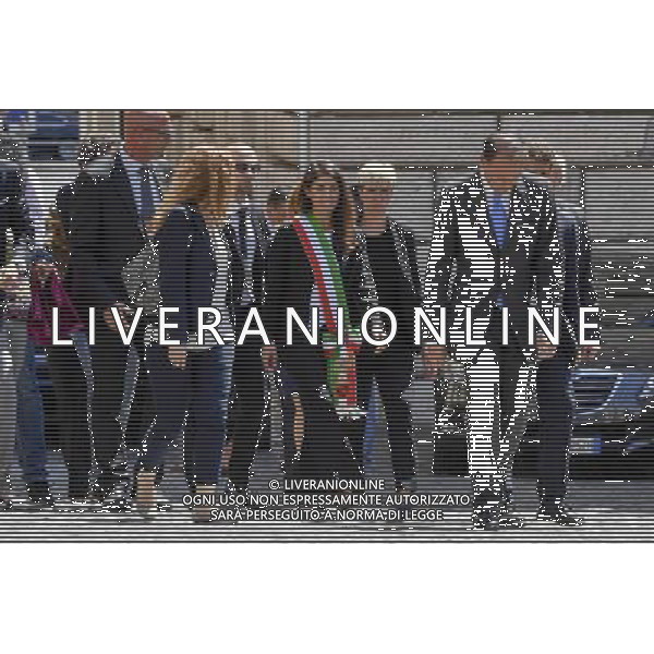 Presentazione della campagna di sensibilizzazione contro la violenza sulle donne \'... questo non Ã¨ amore\' - Roma 01.07.2016 - Piazza Montecitorio - nella foto: Virginia Raggi / Ph.Corradetti - AG ALDO LIVERANI SAS/ AGENZIA ALDO LIVERANI SAS Presentazione della campagna di sensibilizzazione contro la violenza sulle donne \' .... questo non e\' amore\' - Roma 01.07.2016