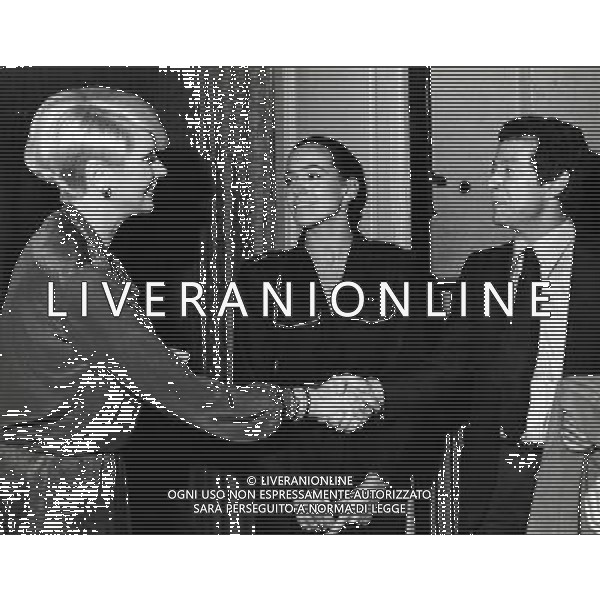 Emidio Remigi detto Memo cantante, paroliere e conduttore radiofonico italiano - Retrospettiva nella foto con Barbara D\'urso e Sylva Koscina © ARCHIVIO / AGENZIA ALDO LIVERANI SAS 