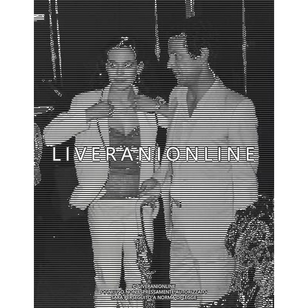 Emidio Remigi detto Memo cantante, paroliere e conduttore radiofonico italiano - Retrospettiva nella foto con Barbara D\'urso © ARCHIVIO / AGENZIA ALDO LIVERANI SAS 
