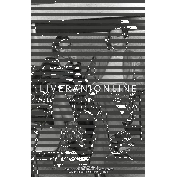 Emidio Remigi detto Memo cantante, paroliere e conduttore radiofonico italiano - Retrospettiva nella foto con Barbara D\'urso © ARCHIVIO / AGENZIA ALDO LIVERANI SAS 