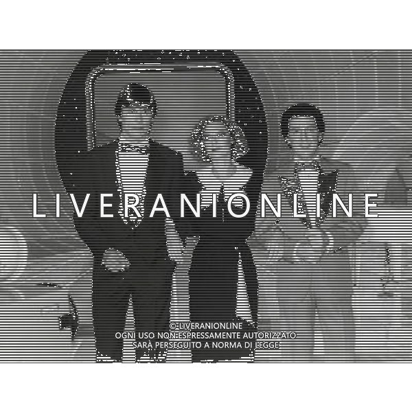 Emidio Remigi detto Memo cantante, paroliere e conduttore radiofonico italiano - Retrospettiva nella foto con Loretta Goggi e Gianni Brezza nel 1984 © ARCHIVIO / AGENZIA ALDO LIVERANI SAS 