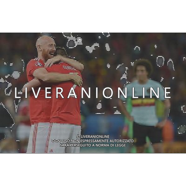 UEFA Francia EURO 2016 Final Tournament Quarter Finals Lille - 01.07.2016 Galles-Belgio Nella Foto:gioia galles - esultanza fine gara gunter collins /Ph.Vitez-Ag. Aldo Liverani