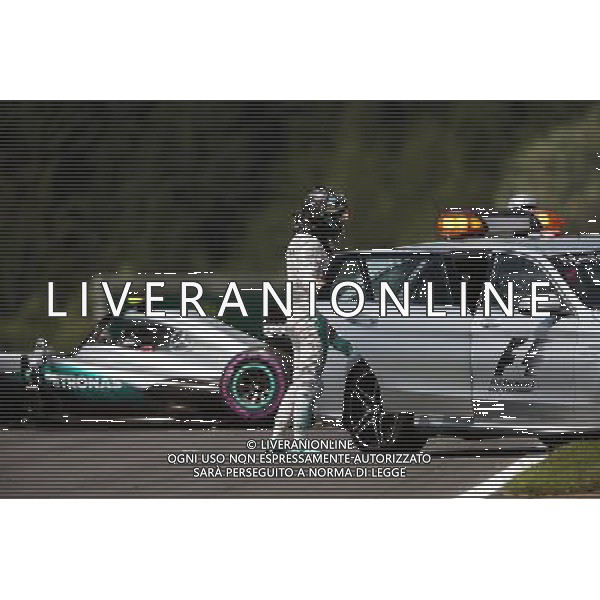 Nico Rosberg (GER) Mercedes AMG F1 W07 Hybrid after he crashed in the second practice session. 02.07.2016. Formula 1 World Championship, Rd 9, Austrian Grand Prix, Spielberg, Austria, Qualifying Day. / AGENZIA ALDO LIVERANI SAS - ITALY ONLY EDITORIAL USE ONLY 