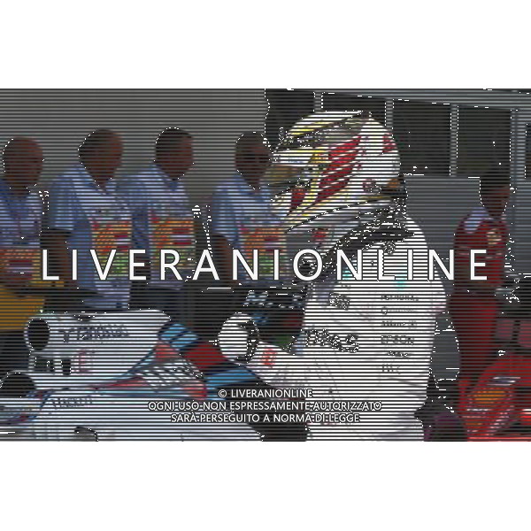 Lewis Hamilton (GBR) Mercedes AMG F1 celebrates his pole position in parc ferme. 02.07.2016. Formula 1 World Championship, Rd 9, Austrian Grand Prix, Spielberg, Austria, Qualifying Day. / AGENZIA ALDO LIVERANI SAS - ITALY ONLY EDITORIAL USE ONLY 