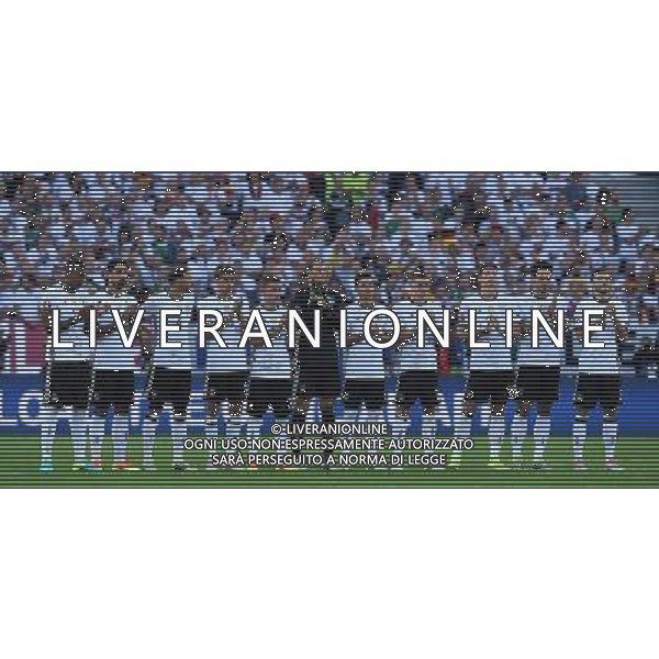 UEFA Francia EURO 2016 Final Tournament Quarter Finals Bordeaux - 02.07.2016 Germania-Italia Nella Foto:i giocatori della germania in formazione durante il minuto di silenzio per le vittime dell\'attentato a dacca /Ph.Vitez-Ag. Aldo Liverani