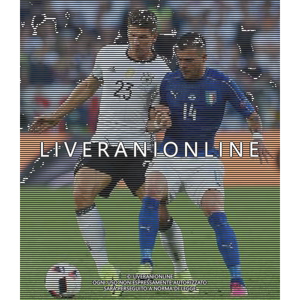 UEFA Francia EURO 2016 Final Tournament Quarter Finals Bordeaux - 02.07.2016 Germania-Italia Nella Foto:gomez e sturaro /Ph.Vitez-Ag. Aldo Liverani