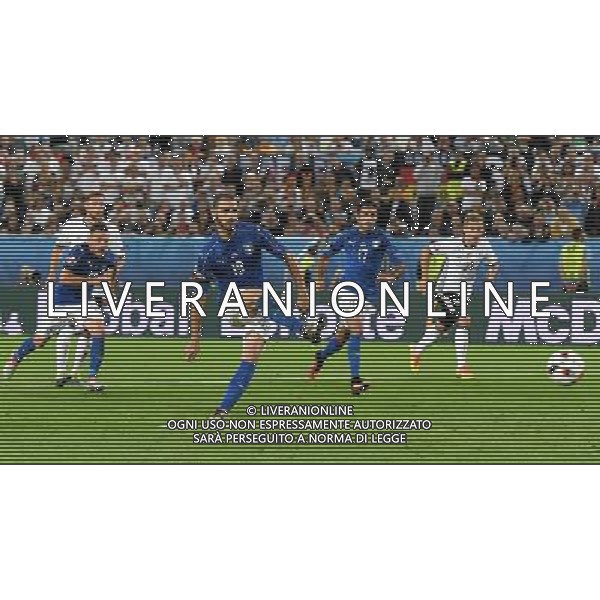 UEFA Francia EURO 2016 Final Tournament Quarter Finals Bordeaux - 02.07.2016 Germania-Italia Nella Foto: il gol su rigore di leonardo bonucci del 1-1 /Ph.Vitez-Ag. Aldo Liverani