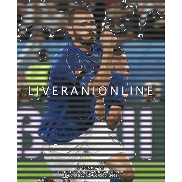 UEFA Francia EURO 2016 Final Tournament Quarter Finals Bordeaux - 02.07.2016 Germania-Italia Nella Foto: esultanza dopo il gol su rigore di leonardo bonucci del 1-1 /Ph.Vitez-Ag. Aldo Liverani