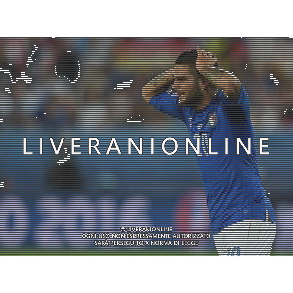 UEFA Francia EURO 2016 Final Tournament Quarter Finals Bordeaux - 02.07.2016 Germania-Italia Nella Foto:delusione di lorenzo insigne /Ph.Vitez-Ag. Aldo Liverani