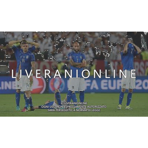 UEFA Francia EURO 2016 Final Tournament Quarter Finals Bordeaux - 02.07.2016 Germania-Italia Nella Foto:delusione italia - simone zaza /Ph.Vitez-Ag. Aldo Liverani