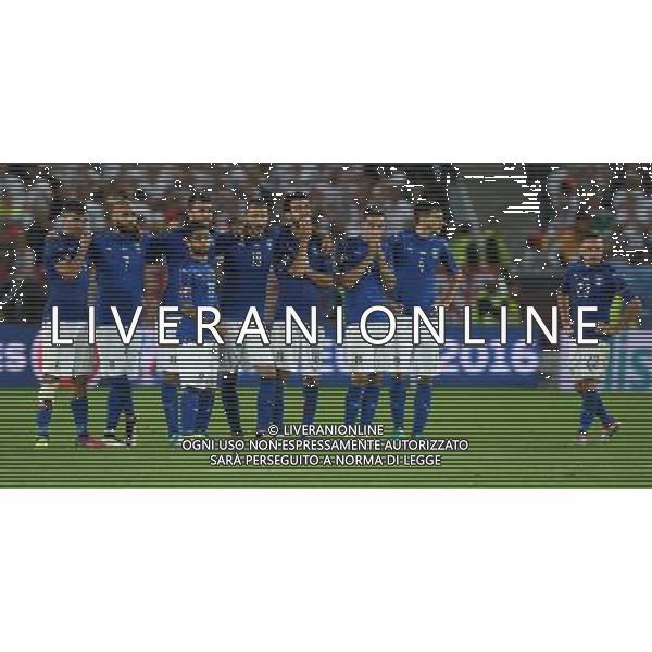 UEFA Francia EURO 2016 Final Tournament Quarter Finals Bordeaux - 02.07.2016 Germania-Italia Nella Foto:Italia Gruppo Rigori Sturaro,Zaza,Insigne,Barzagli,Bonucci,Parolo,De Sciglio,Darmian,Giaccherini /Ph.Vitez-Ag. Aldo Liverani