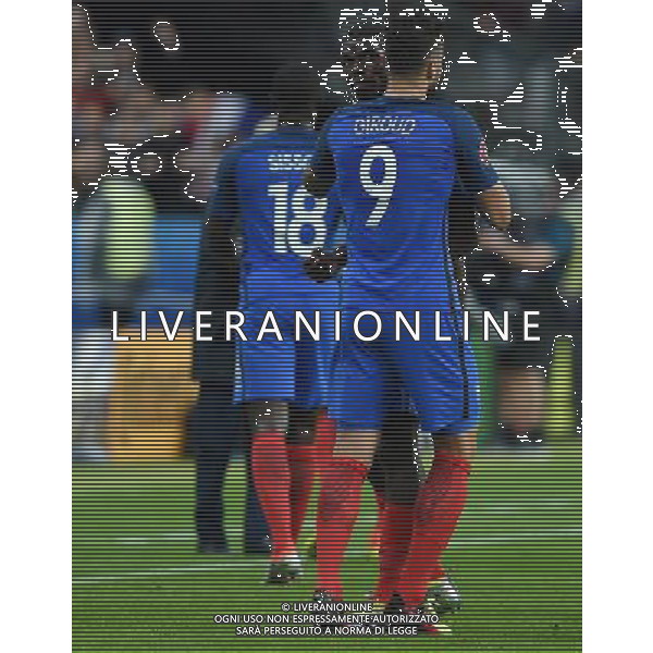 UEFA Francia EURO 2016 Final Tournament Quarter Finals Parigi Saint-Denis - 03.07.2016 Francia-Islanda Nella Foto:pogba esulta con giroud /Ph.Vitez-Ag. Aldo Liverani