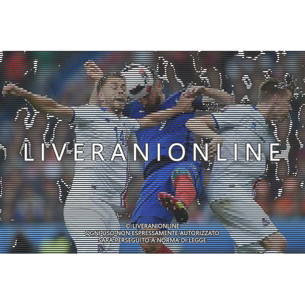 UEFA Francia EURO 2016 Final Tournament Quarter Finals Parigi Saint-Denis - 03.07.2016 Francia-Islanda Nella Foto:giroud arnason saevarsson /Ph.Vitez-Ag. Aldo Liverani