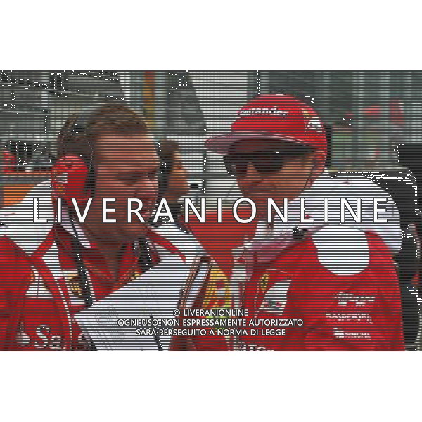 Kimi Raikkonen (FIN) Ferrari with Dave Greenwood (GBR) Ferrari Race Engineer on the grid. 03.07.2016. Formula 1 World Championship, Rd 9, Austrian Grand Prix, Spielberg, Austria, Race Day. AG ALDO LIVERANI SAS ONLY ITALY
