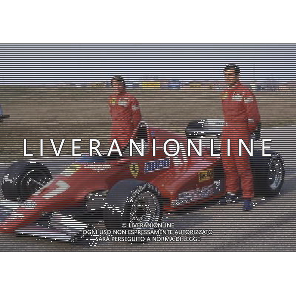 RETROSPETTIVA RENE ARNOUX PILOTA NELLA FOTO RENE ARNOUX CON PATRICK TAMBAY AG ALDO LIVERANI SAS