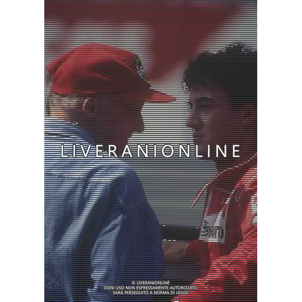 RETROSPETTIVA JEAN ALESI PILOTA NELLA FOTO JEAN ALESI CON NIKI LAUDA AG ALDO LIVERANI SAS