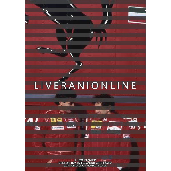 RETROSPETTIVA JEAN ALESI PILOTA NELLA FOTO JEAN ALESI CON ALAN PROST AG ALDO LIVERANI SAS