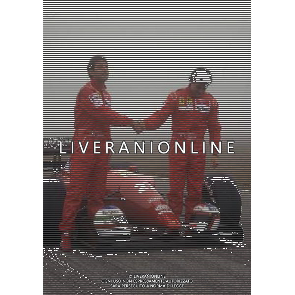RETROSPETTIVA JEAN ALESI PILOTA NELLA FOTO JEAN ALESI CON IVAN CAPELLI AG ALDO LIVERANI SAS