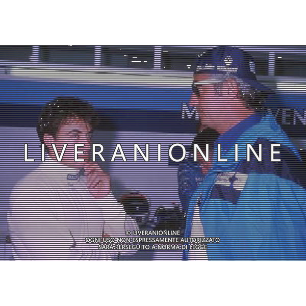 RETROSPETTIVA JEAN ALESI PILOTA NELLA FOTO JEAN ALESI CON FLAVIO BRIATORE AG ALDO LIVERANI SAS