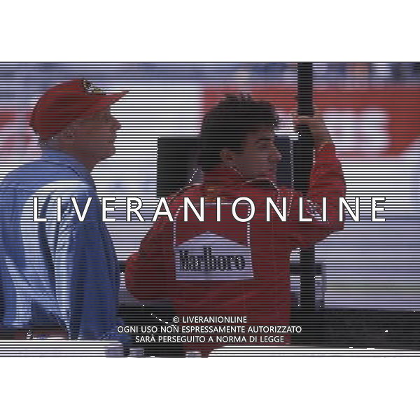 RETROSPETTIVA JEAN ALESI PILOTA NELLA FOTO JEAN ALESI CON NIKI LAUDA AG ALDO LIVERANI SAS