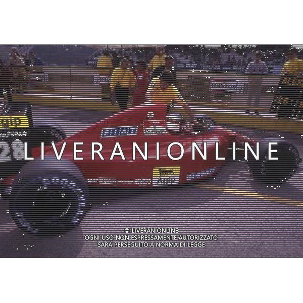 RETROSPETTIVA JEAN ALESI PILOTA NELLA FOTO JEAN ALESI CON LA FERRARI AG ALDO LIVERANI SAS