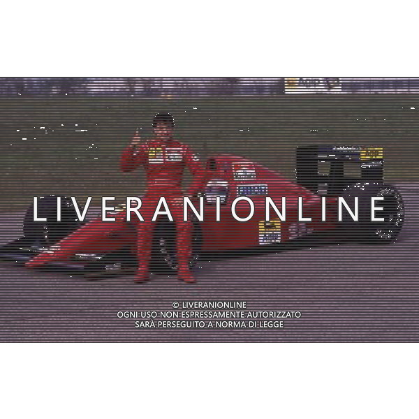 RETROSPETTIVA JEAN ALESI PILOTA NELLA FOTO JEAN ALESI CON LA FERRARI AG ALDO LIVERANI SAS