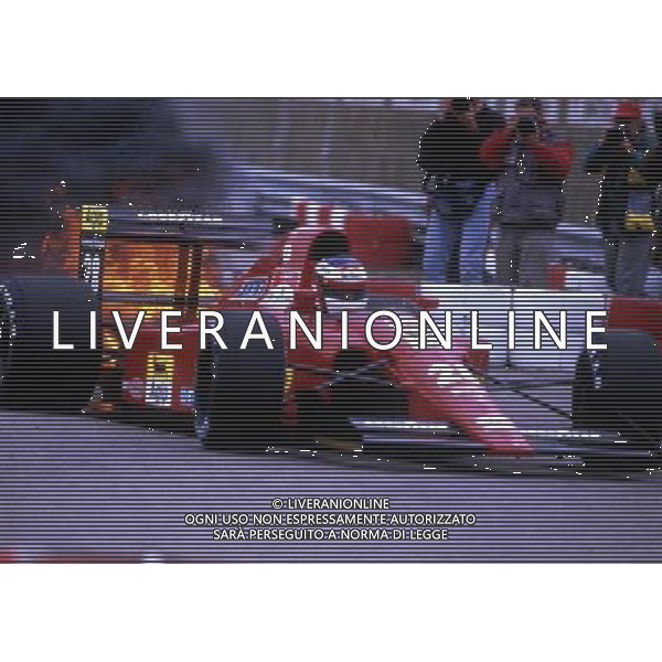 RETROSPETTIVA JEAN ALESI PILOTA NELLA FOTO JEAN ALESI CON LA FERRARI AG ALDO LIVERANI SAS