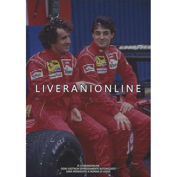 RETROSPETTIVA JEAN ALESI PILOTA NELLA FOTO JEAN ALESI CON ALAN PROST AG ALDO LIVERANI SAS
