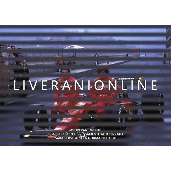 RETROSPETTIVA JEAN ALESI PILOTA NELLA FOTO JEAN ALESI CON ALAN PROST AG ALDO LIVERANI SAS