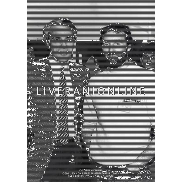 RETROSPETTIVA PIERO GROS SCI NELLA FOTO PIERO GROS CON ROBERTO BETTEGA AG ALDO LIVERANI SAS