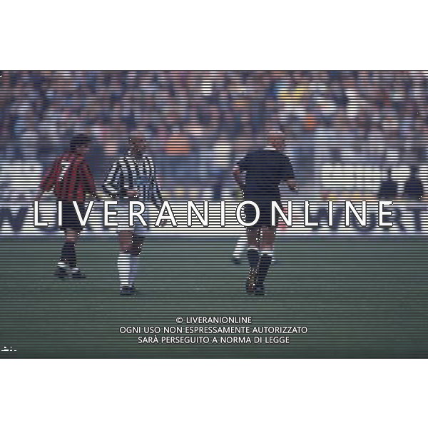 Juventus calcio anni 90 nella foto Gianluca Vialli ph archivio Agenzia Aldo Liverani