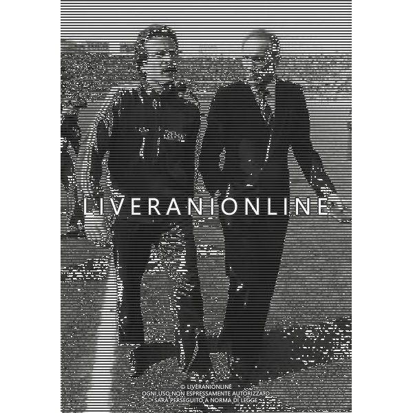 RETROSPETTIVA RENATO ZACCARELLI CALCIATORE NELLA FOTO RENATO ZACCARELLI CON ENZO BEARZOT IN NAZIONALE AG ALDO LIVERANI SAS