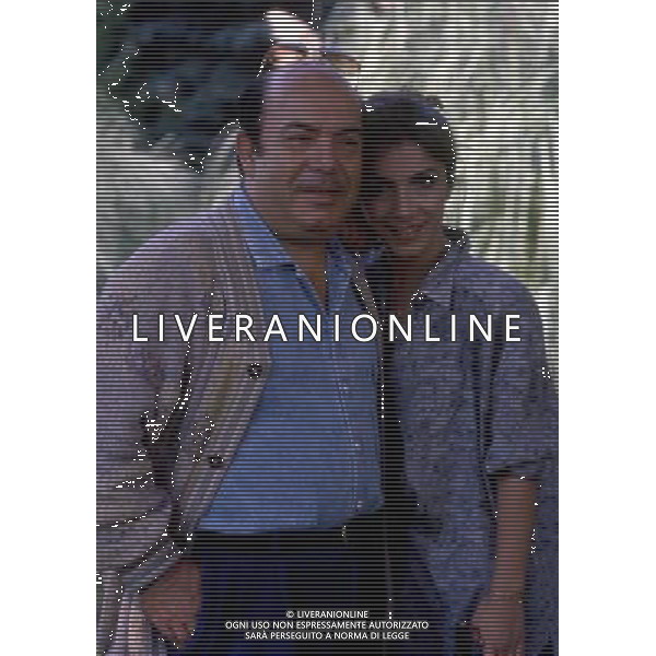 Lino Banfi, nome d\'arte di Pasquale Zagaria, attore, comico, conduttore televisivo, scrittore e sceneggiatore italiano - Retrospettiva nella foto con la figlia Rosanna © Archivio / AGENZIA ALDO LIVERANI SAS 