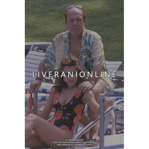 Lino Banfi, nome d\'arte di Pasquale Zagaria, attore, comico, conduttore televisivo, scrittore e sceneggiatore italiano - Retrospettiva nella foto con la figlia Rosanna © Archivio / AGENZIA ALDO LIVERANI SAS 