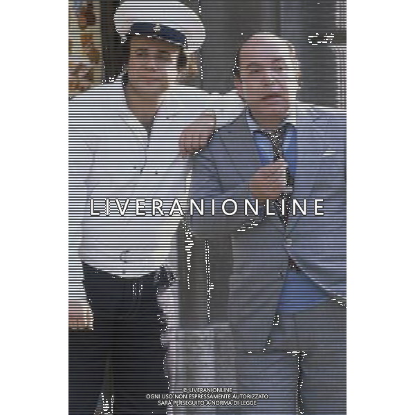 Lino Banfi, nome d\'arte di Pasquale Zagaria, attore, comico, conduttore televisivo, scrittore e sceneggiatore italiano - Retrospettiva nella foto Jerry Cala\' nel 1983 © Archivio / AGENZIA ALDO LIVERANI SAS 