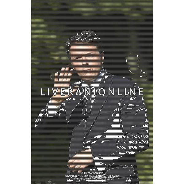 Il Presidente del Consiglio dei Ministri Matteo Renzi riceve il primo ministro svedese Stefan Lofven - Roma - 06.07.2016 - Villa Doria Pamphilj - nella foto: Matteo Renzi / Ph. Corradetti - AG ALDO LIVERANI SAS / AGENZIA ALDO LIVERANI SAS 