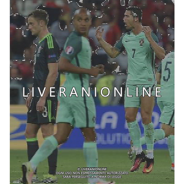 UEFA Francia EURO 2016 Final Tournament Semi-finals Lione - 06.07.2016 Portogallo-Galles Nella Foto: esultanza dopo il gol di cristiano ronaldo del 1-0 /Ph.Vitez-Ag. Aldo Liverani