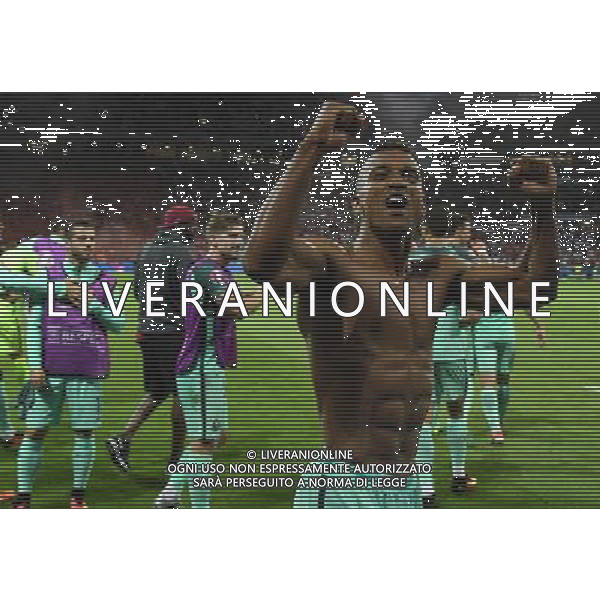 UEFA Francia EURO 2016 Final Tournament Semi-finals Lione - 06.07.2016 Portogallo-Galles Nella Foto: l\'esultanza di nani che festeggia a fine gara /Ph.Vitez-Ag. Aldo Liverani