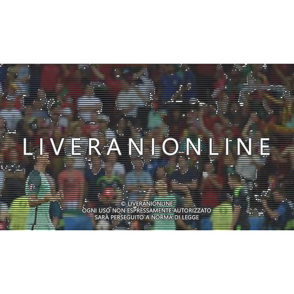 UEFA Francia EURO 2016 Final Tournament Semi-finals Lione - 06.07.2016 Portogallo-Galles Nella Foto: l\'esultanza di cristiano ronaldo che festeggia a fine gara /Ph.Vitez-Ag. Aldo Liverani