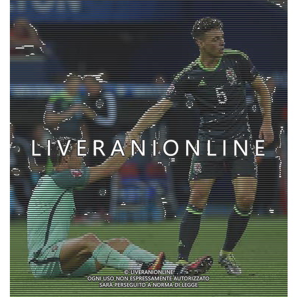 UEFA Francia EURO 2016 Final Tournament Semi-finals Lione - 06.07.2016 Portogallo-Galles Nella Foto:Ronaldo Cristiano-Chester James /Ph.Vitez-Ag. Aldo Liverani