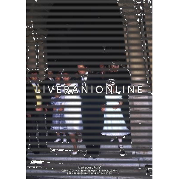 Christina Onassis figlia dell\'armatore Greco Aristotele - Retrospettiva nella foto il giorno del suo Matrimonio con Thierry Roussel a Parigi nel 1984 © ARCHIVIO / AGENZIA ALDO LIVERANI SAS - ITALY ONLY EDITORIAL USE ONLY