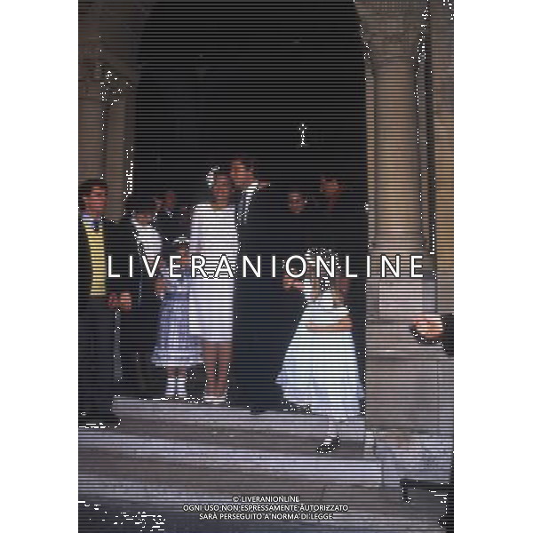 Christina Onassis figlia dell\'armatore Greco Aristotele - Retrospettiva nella foto il giorno del suo Matrimonio con Thierry Roussel a Parigi nel 1984 © ARCHIVIO / AGENZIA ALDO LIVERANI SAS - ITALY ONLY EDITORIAL USE ONLY