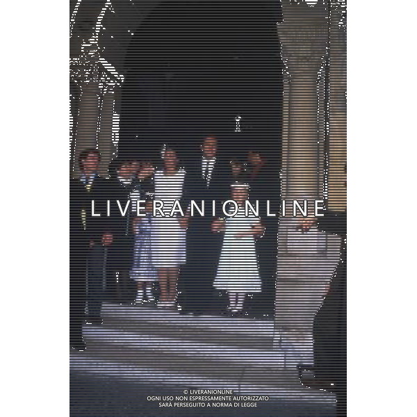 Christina Onassis figlia dell\'armatore Greco Aristotele - Retrospettiva nella foto il giorno del suo Matrimonio con Thierry Roussel a Parigi nel 1984 © ARCHIVIO / AGENZIA ALDO LIVERANI SAS - ITALY ONLY EDITORIAL USE ONLY