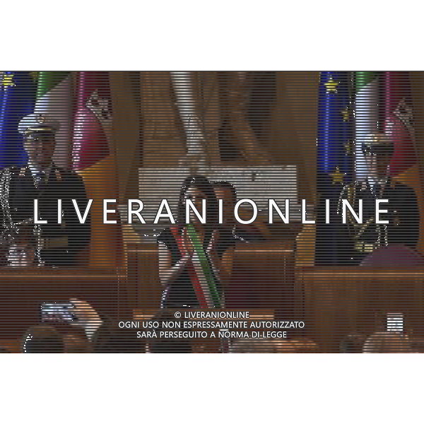 Prima seduta dellÕAssemblea Capitolina - Roma 07.07.2016 - Campidoglio - Palazzo Senatorio - Aula Giulio Cesare - nella foto: Virginia Raggi / Ph.Corradetti - AG ALDO LIVERANI SAS