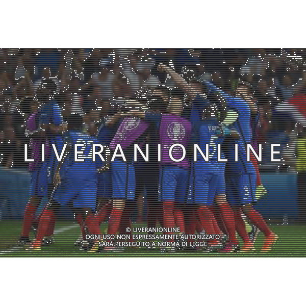 UEFA Francia EURO 2016 Final Tournament Semi-finals Marsiglia - 07.07.2016 Germania-Francia Nella Foto:griezmann esultanza dopo il secondo gol - abbracci /Ph.Vitez-Ag. Aldo Liverani