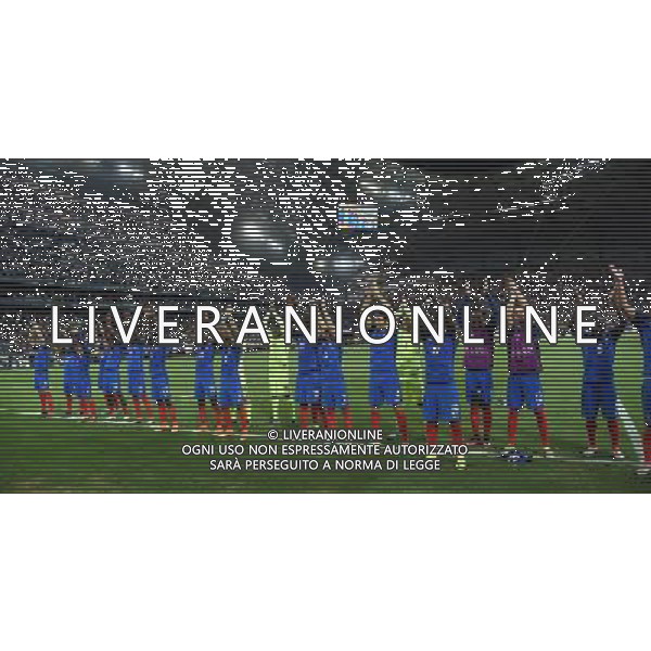 UEFA Francia EURO 2016 Final Tournament Semi-finals Marsiglia - 07.07.2016 Germania-Francia Nella Foto:l\'esultanza dei giocatori della francia che festeggiano sotto la curva dei tifosi come gli islandesi /Ph.Vitez-Ag. Aldo Liverani