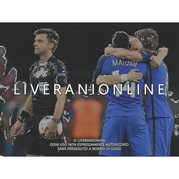 UEFA Francia EURO 2016 Final Tournament Semi-finals Marsiglia - 07.07.2016 Germania-Francia Nella Foto:l\'esultanza dei giocatori della francia a fine gara - arbitro rizzoli /Ph.Vitez-Ag. Aldo Liverani