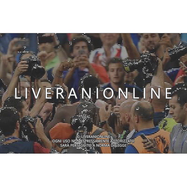 UEFA Francia EURO 2016 Final Tournament Semi-finals Marsiglia - 07.07.2016 Germania-Francia Nella Foto:l\'esultanza dei giocatori della francia pogba con tifosi /Ph.Vitez-Ag. Aldo Liverani