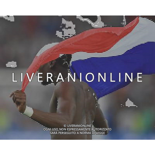 UEFA Francia EURO 2016 Final Tournament Semi-finals Marsiglia - 07.07.2016 Germania-Francia Nella Foto:l\'esultanza dei giocatori della francia pogba con la bandiera /Ph.Vitez-Ag. Aldo Liverani